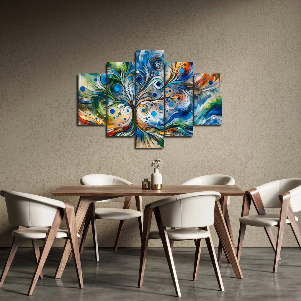 Kép – Színes energikus fa (150x105 cm)