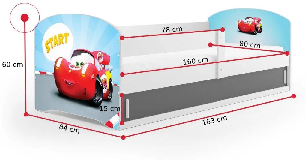 LUKO gyerekágy, 80x160, Hello kids