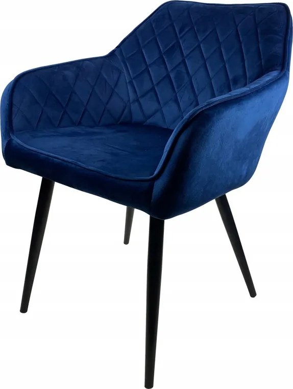 2 db-os kárpitozott szék szett Kék Aquen steppelt nappali szék