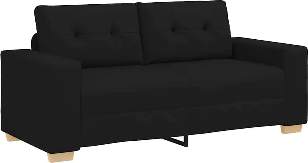 vidaXL fekete szövet loveseat kanapé 180x77x82 cm
