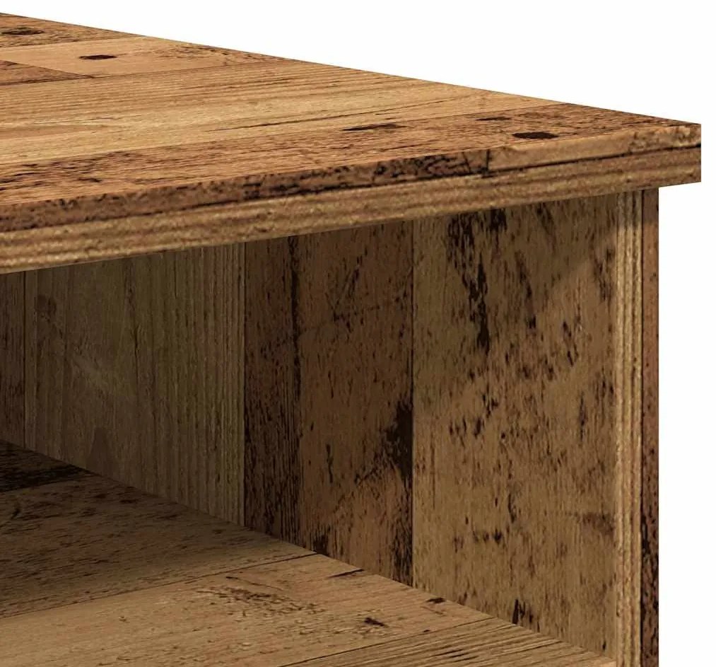 TV szekrény 2 db Régi fa 80x35x36,5 cm Műanyag fa