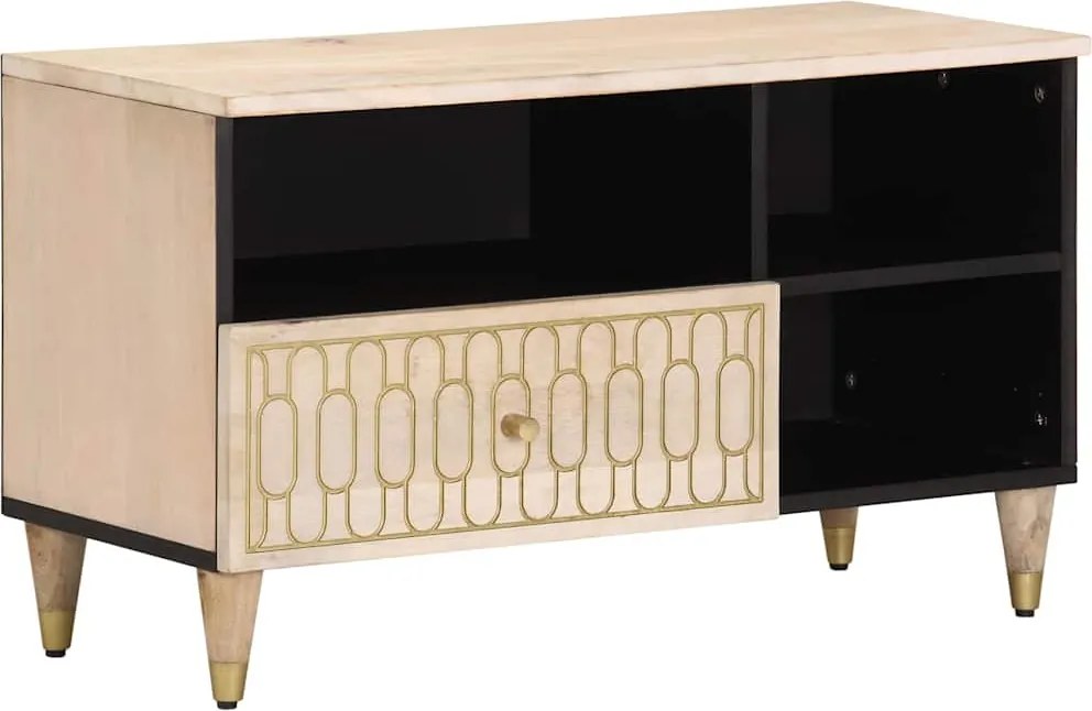vidaXL tömör mangófa TV-szekrény 80 x 33 x 46 cm