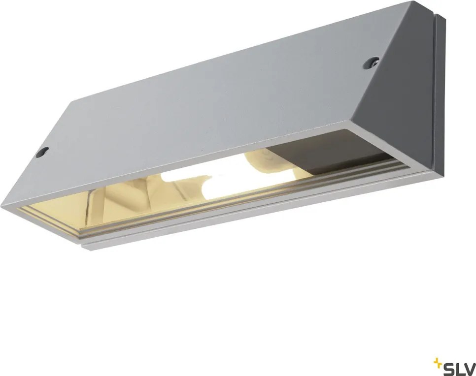 SLV 230034 PEMA Modern Kültéri Fali Lámpa Átlátszó, Szürke E27 IP65