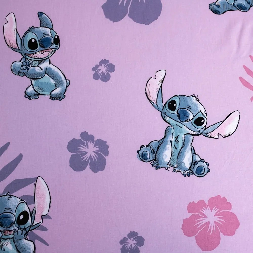 Gumis egyszemélyes pamut gyerek lepedő 90x200 cm Lilo and Stitch – Jerry Fabrics