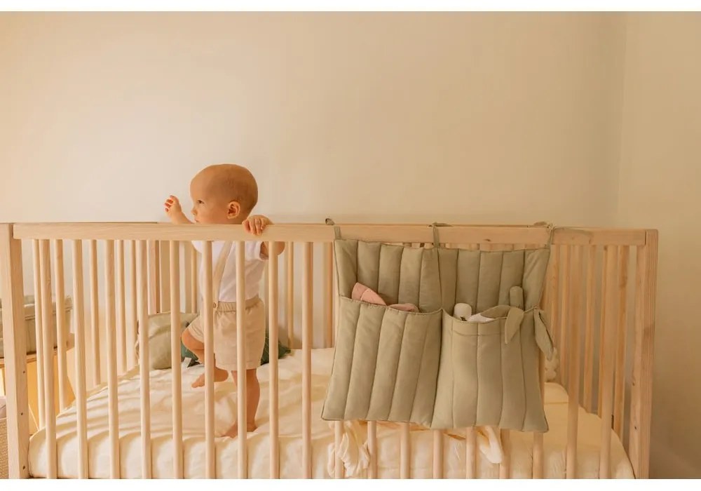 Zsebes tároló kiságyra 40 cm Benjamin Olive – Lorena Canals