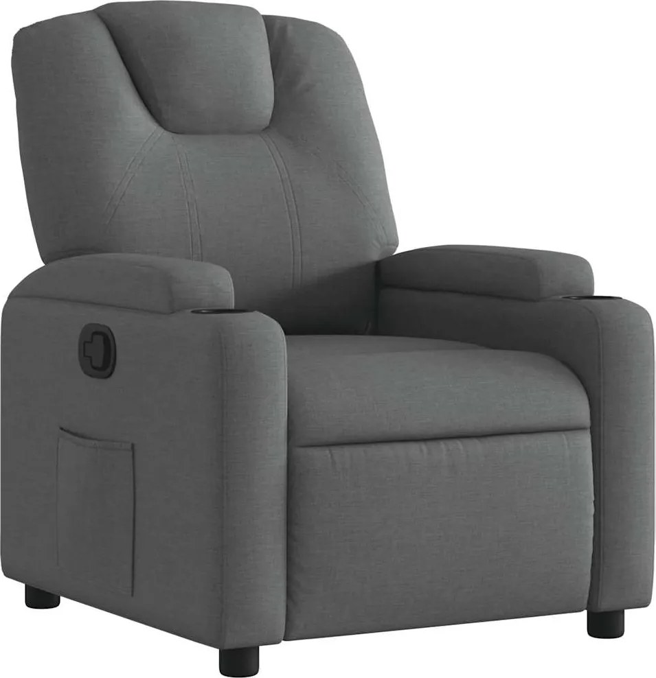 vidaXL sötétszürke szövet relaxfotel