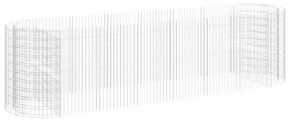 horganyzott vas gabion magaságyás 400x100x100 cm