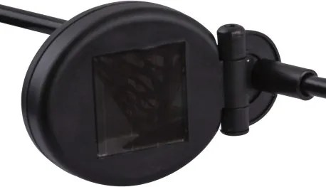 Globo 33530 Solar leszúrható lámpa fém fekete-arany színű, sárga világító gömbbel, láng effekttel. IP44, kapcsolóval, inkl. 1 x AA Ni-Mh 300mAh 1,2V, HxSZxM:165x65x900, inkl. 1xLED 0,06W 3,2V, 3000K