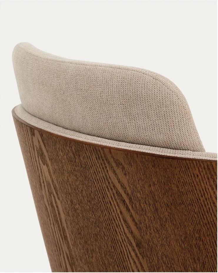 Barna kárpitozott irodai szék Madai – Kave Home