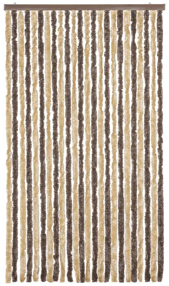 sötétbarna és bézs zsenília rovarfüggöny 100x200 cm