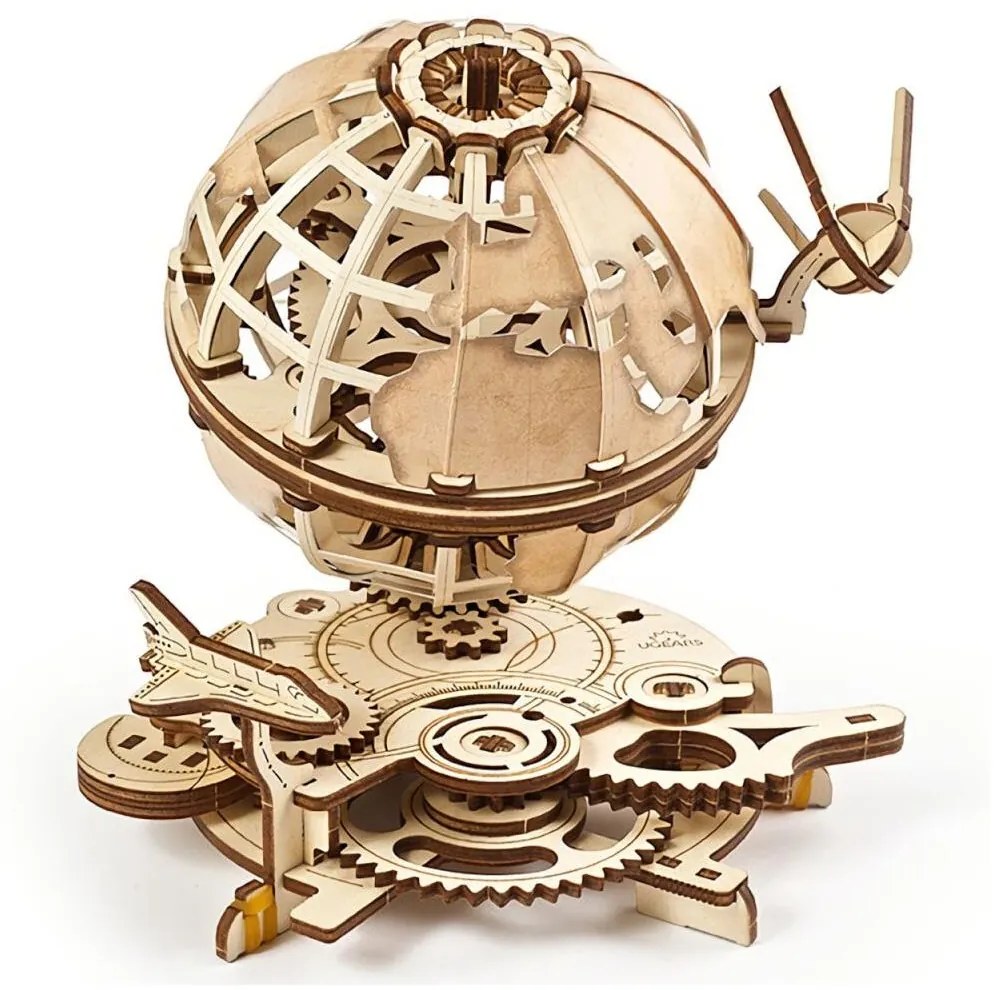Ugears - 3D fa mechanikus puzzle Földgömb