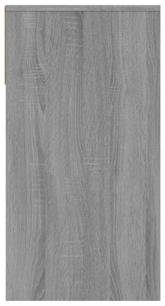 szürke sonoma színű szerelt fa tálalóasztal 100 x 39 x 75 cm