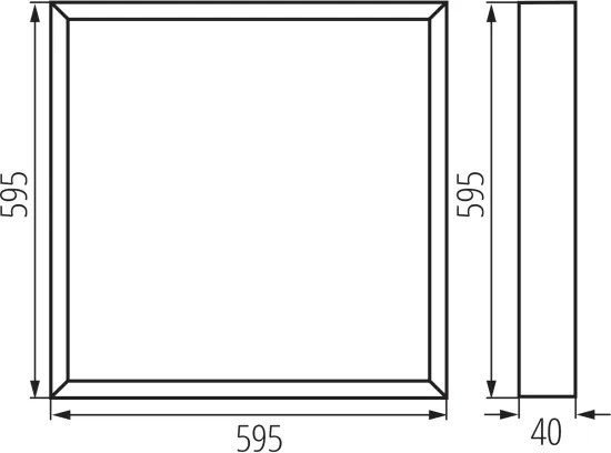 Kanlux 39230 - BLINGO AIO LED felületre szerelhető panel 40W/230V 60x60 cm CRI 90
