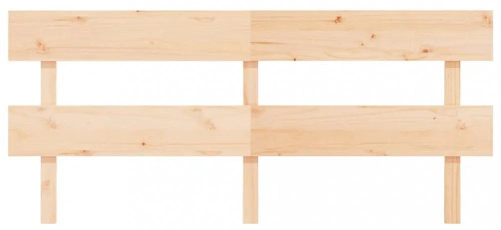 tömör fenyőfa ágyfejtámla 204x3x81 cm