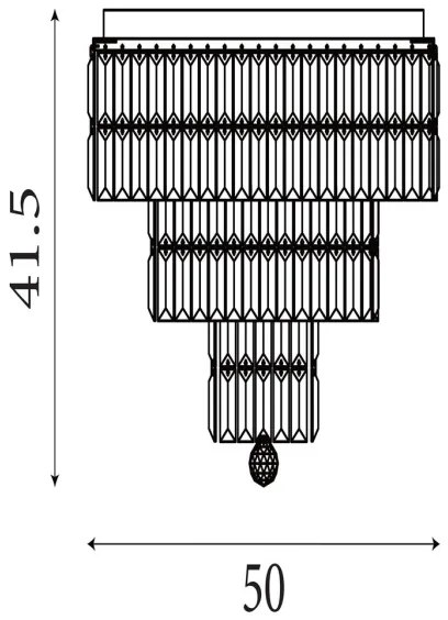 Searchlight 61321-6SB - Mennyezeti lámpatest EMPIRE 6xE14/60W/230V IP44