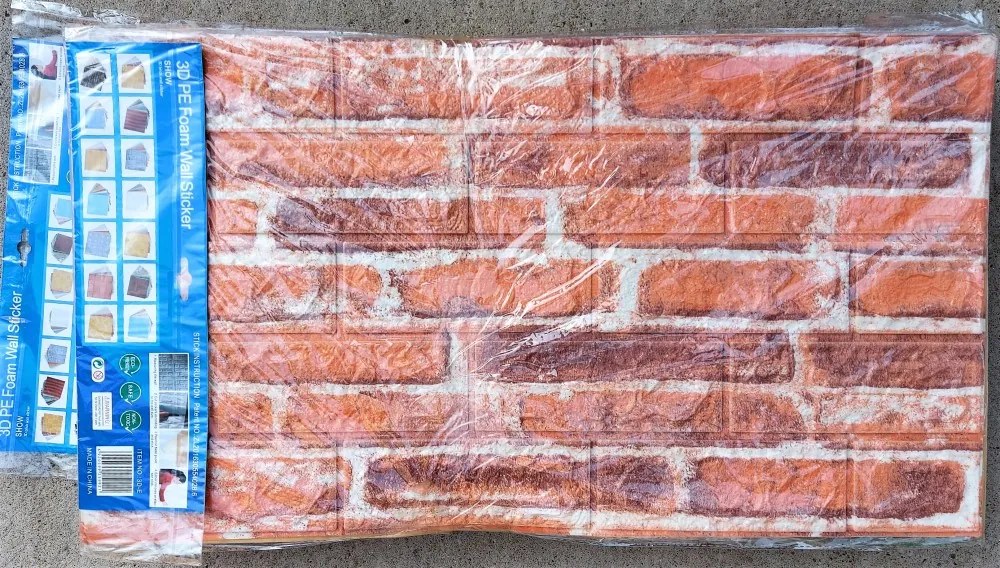 10 Darab Öntapadós 3d Hatású Dekor Falmatrica, Tapéta Világos Tégla Fal Mintával