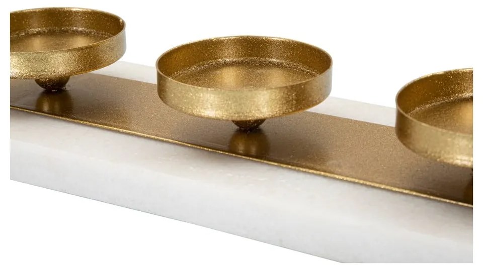 Aranyszínű-fehér gyertyatartó - Mauro Ferretti