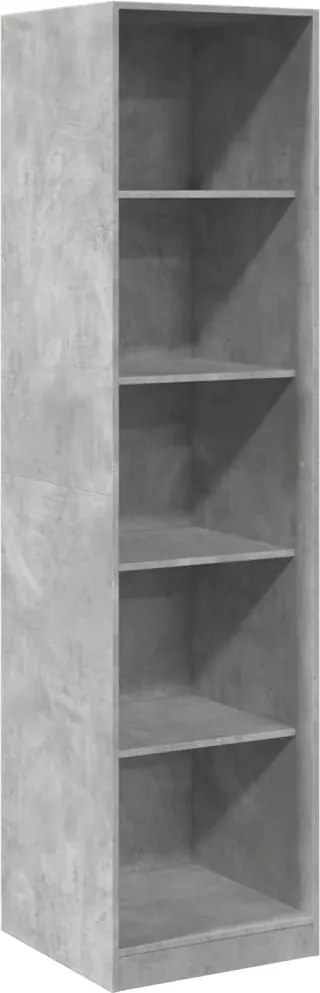 vidaXL betonszürke szerelt fa ruhásszekrény 50 x 50 x 200 cm