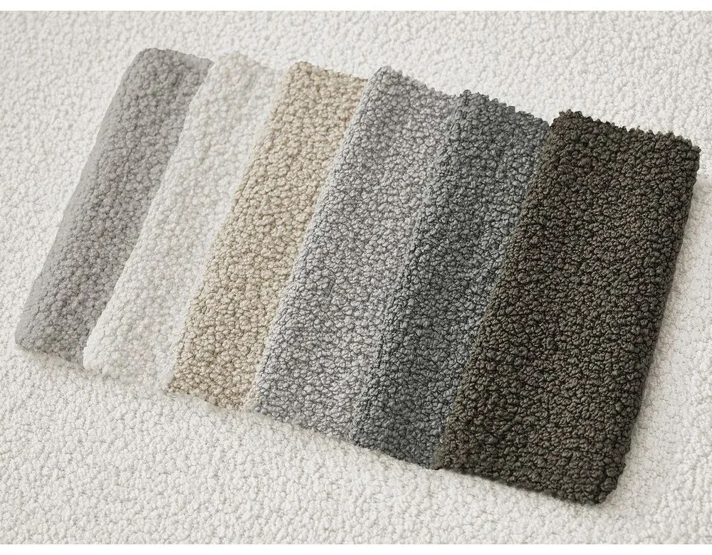 Fehér buklé sarokkanapé (bal oldali-heverő résszel) Leonore – Bobochic Paris