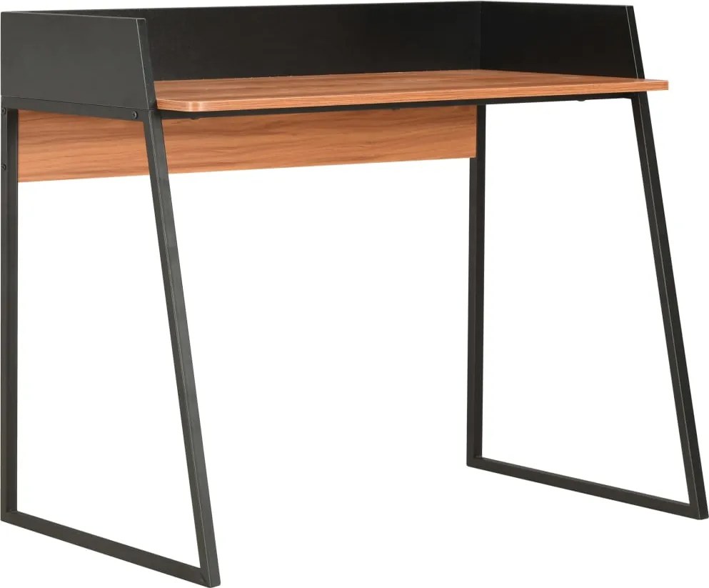 vidaXL fekete és barna íróasztal 90 x 60 x 88 cm