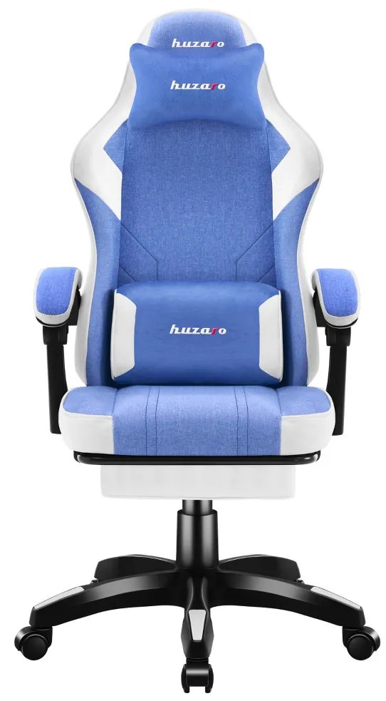 Gamer szék space 3.7 lábtartóval kék.