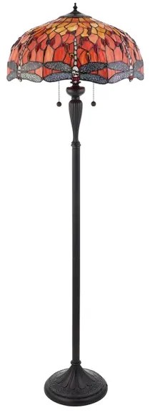 Endon 64070 - Tiffany DRAGONFLY állólámpa 2xE27/60W/230V, átmérő: 50 cm