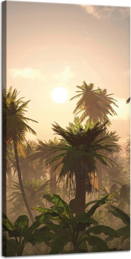 Vászonkép Naplemente Pálmafák Természet 40x80 cm