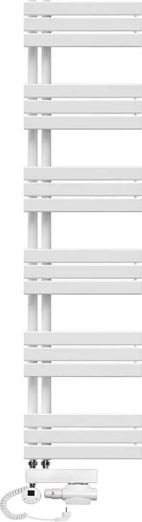Fürdőszobai dekoratív víz-elektromos radiátor 1840x500 fehér létra