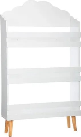 Felhő fehér könyvespolc – 3 polccal (58 x 18 x 100 cm)