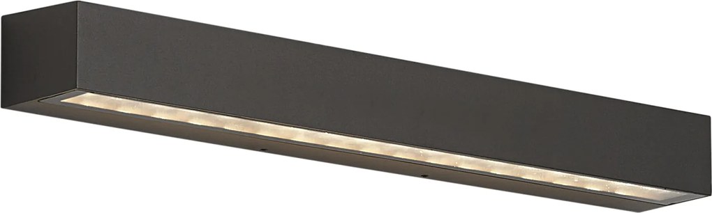 Ipari kültéri fali lámpa fekete 55 cm LED-del IP65 - Hannah