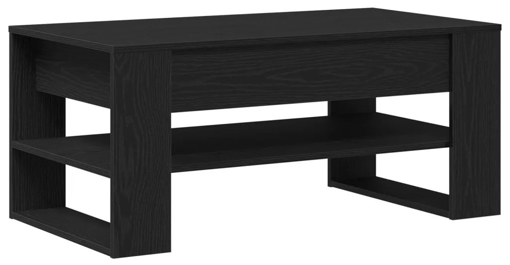 Fekete Tölgy Kávézó Asztal 102x55x45 cm Mérnöki Fa