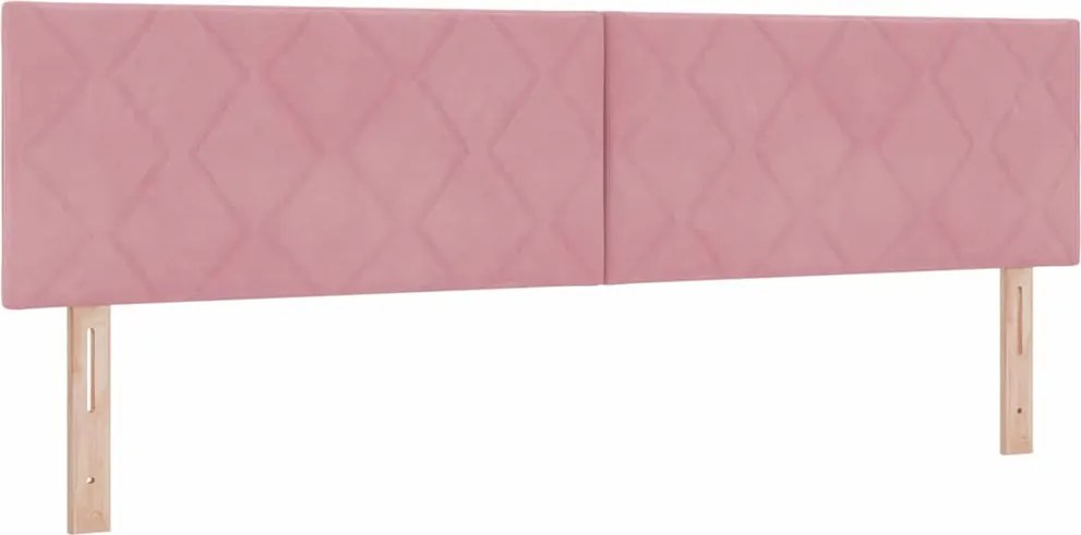 vidaXL LED ágytámla Rózsaszín 180 cm Műbőr