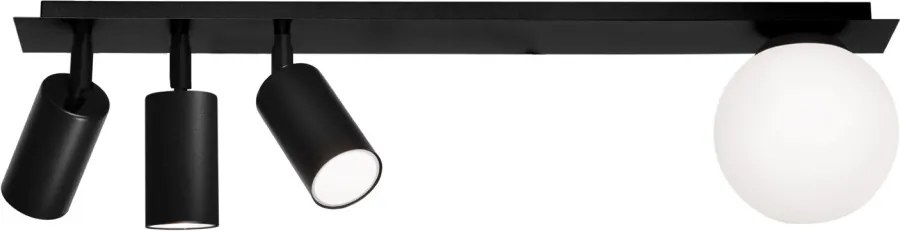 KAJA K-4136 ALBIO Fekete Színű Mennyezeti Lámpa 3+1xGU10 + E14 10W IP20