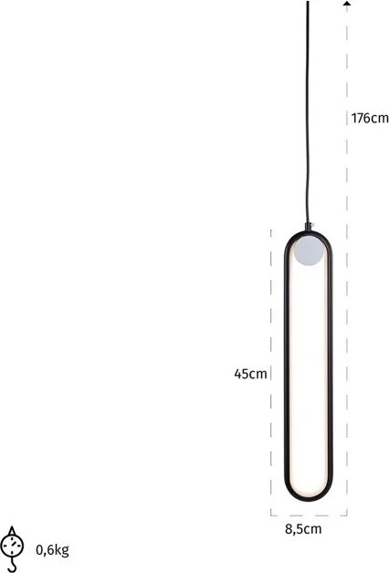 KING HOME -HL-0127 MAVEY Egyágú Függesztett Lámpa Fém LED IP20