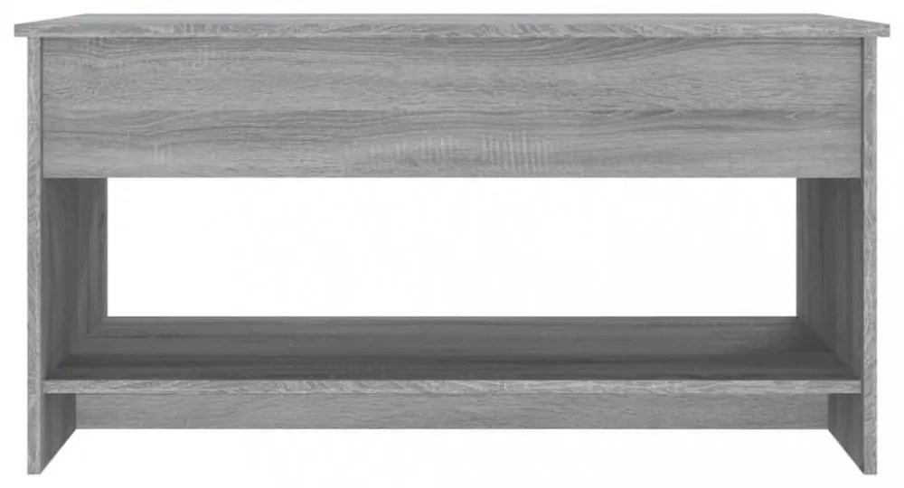 szürke sonoma színű szerelt fa dohányzóasztal 102x50x52,5 cm