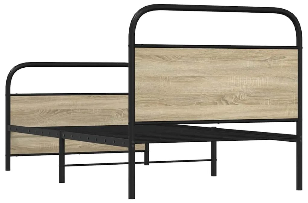 ágykeret matrac nélkül 90x200 cm sonoma tölgyfa műfa