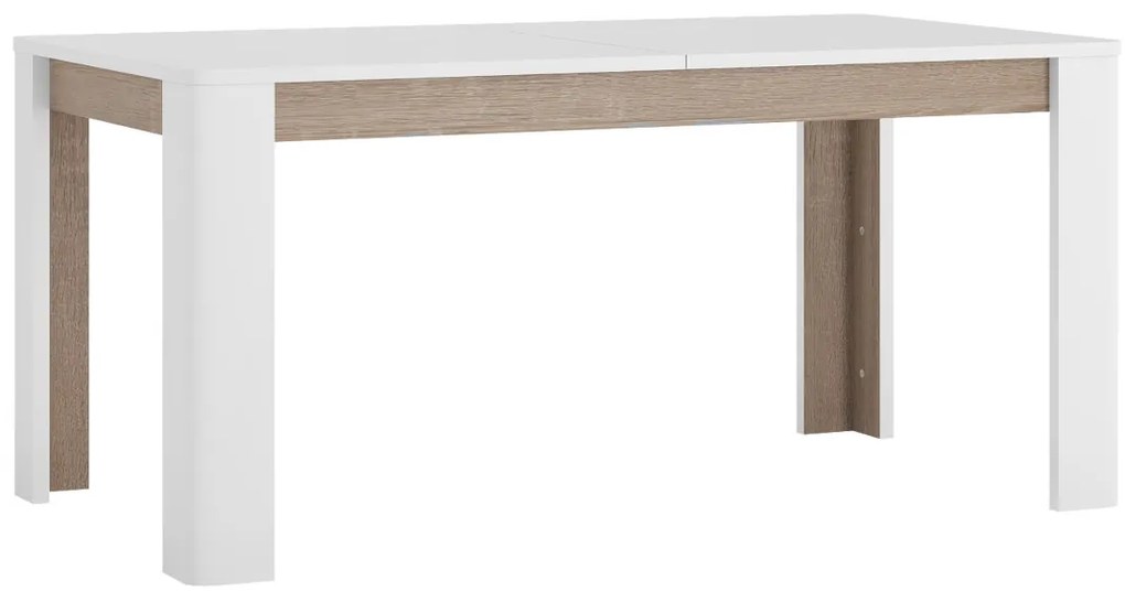 LINTA bővíthető étkezőasztal, 160-200x75,5x90, alpesi fehér