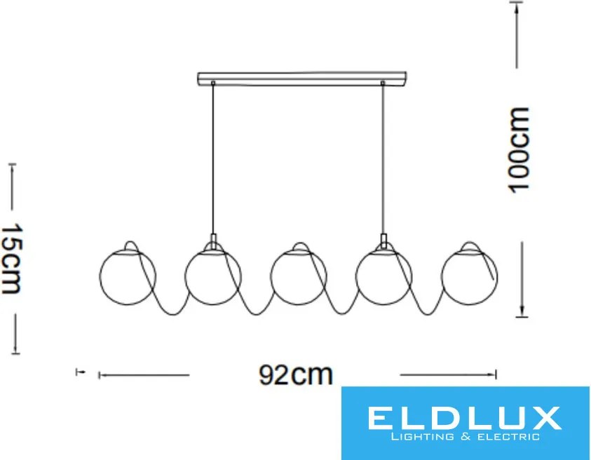 ELDLUX B96 Többágú Függesztett Lámpa IP20