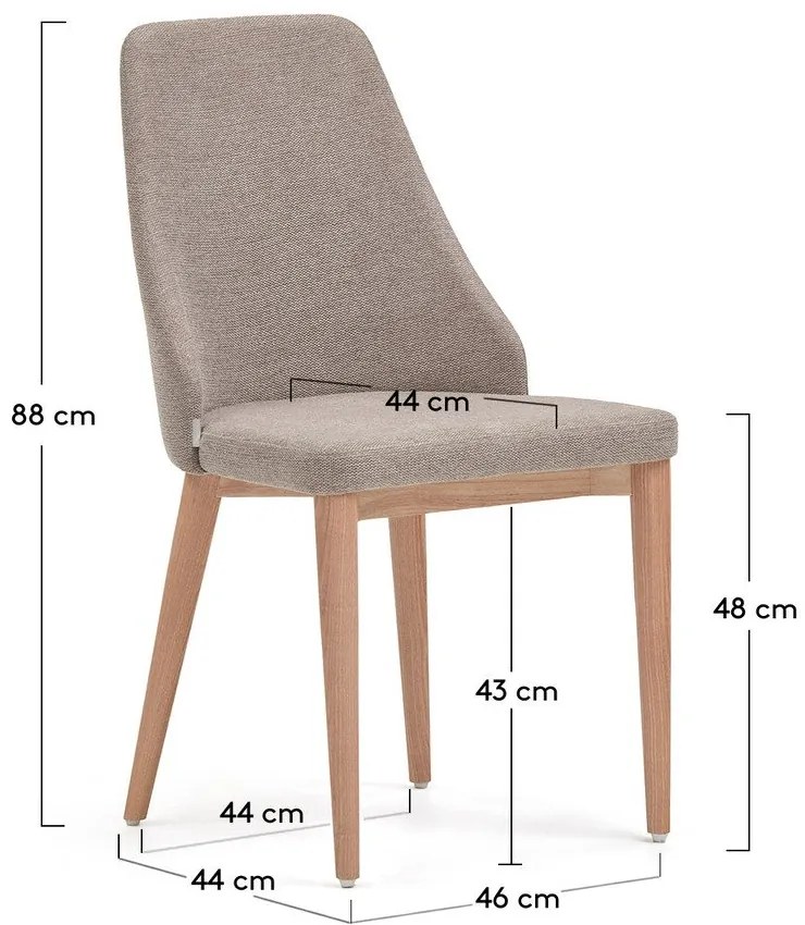 Bézs étkezőszék Rosie – Kave Home