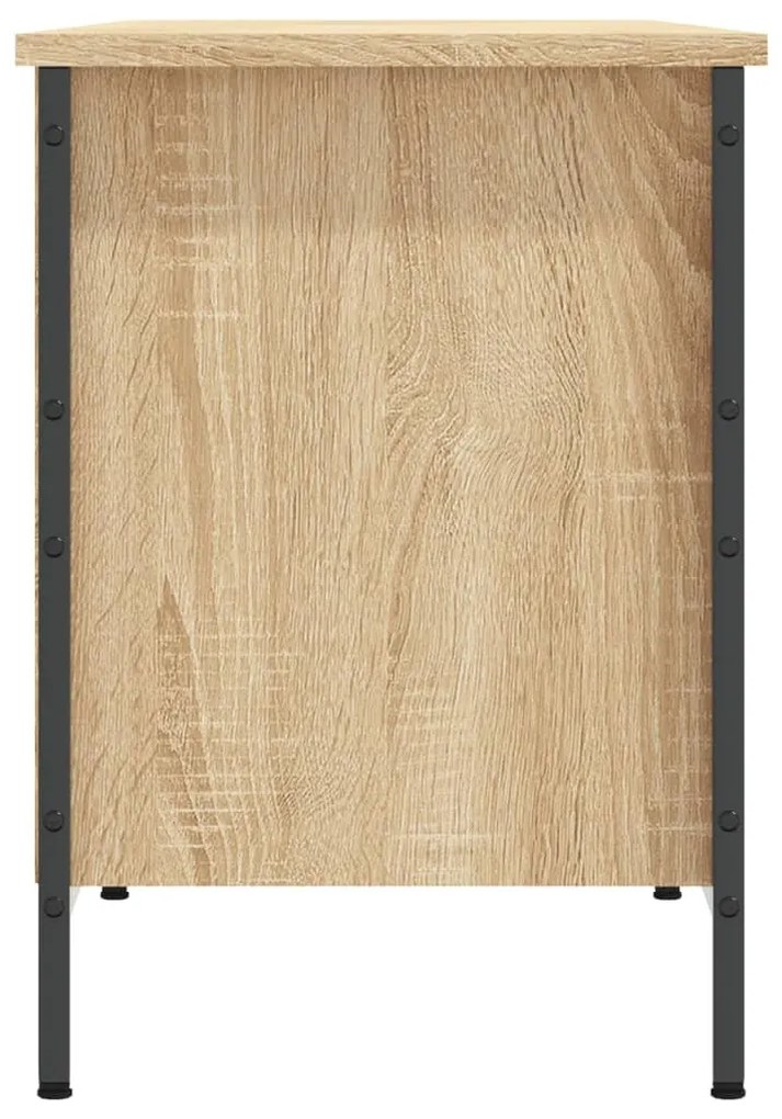 sonoma tölgy színű szerelt fa cipőszekrény 131 x 35 x 50 cm