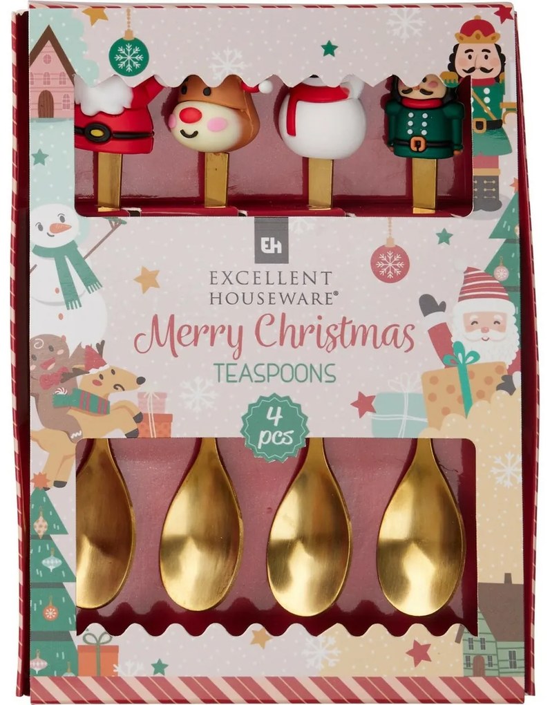 4 darab arany kanál karácsonyi díszítéssel