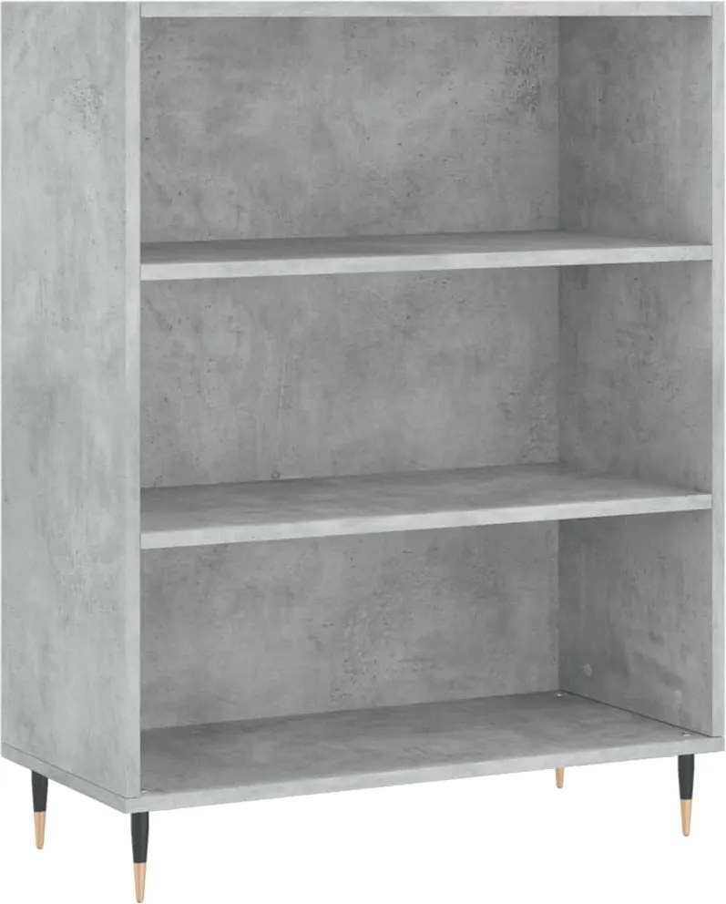 vidaXL betonszürke szerelt fa könyvespolc 69,5 x 32,5 x 90 cm