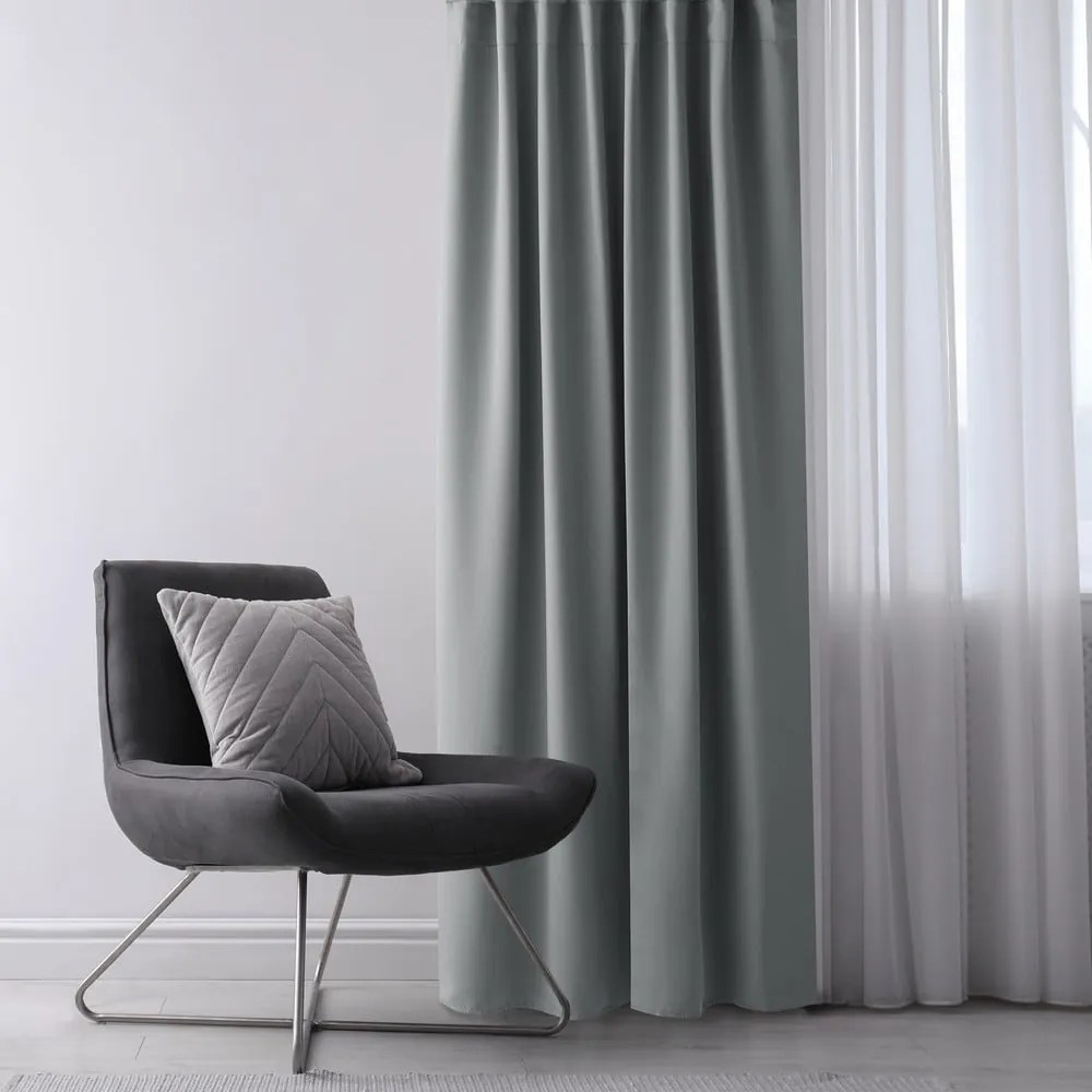 Szürke sötétítő függöny 140x175 cm Eyelets – Restilo