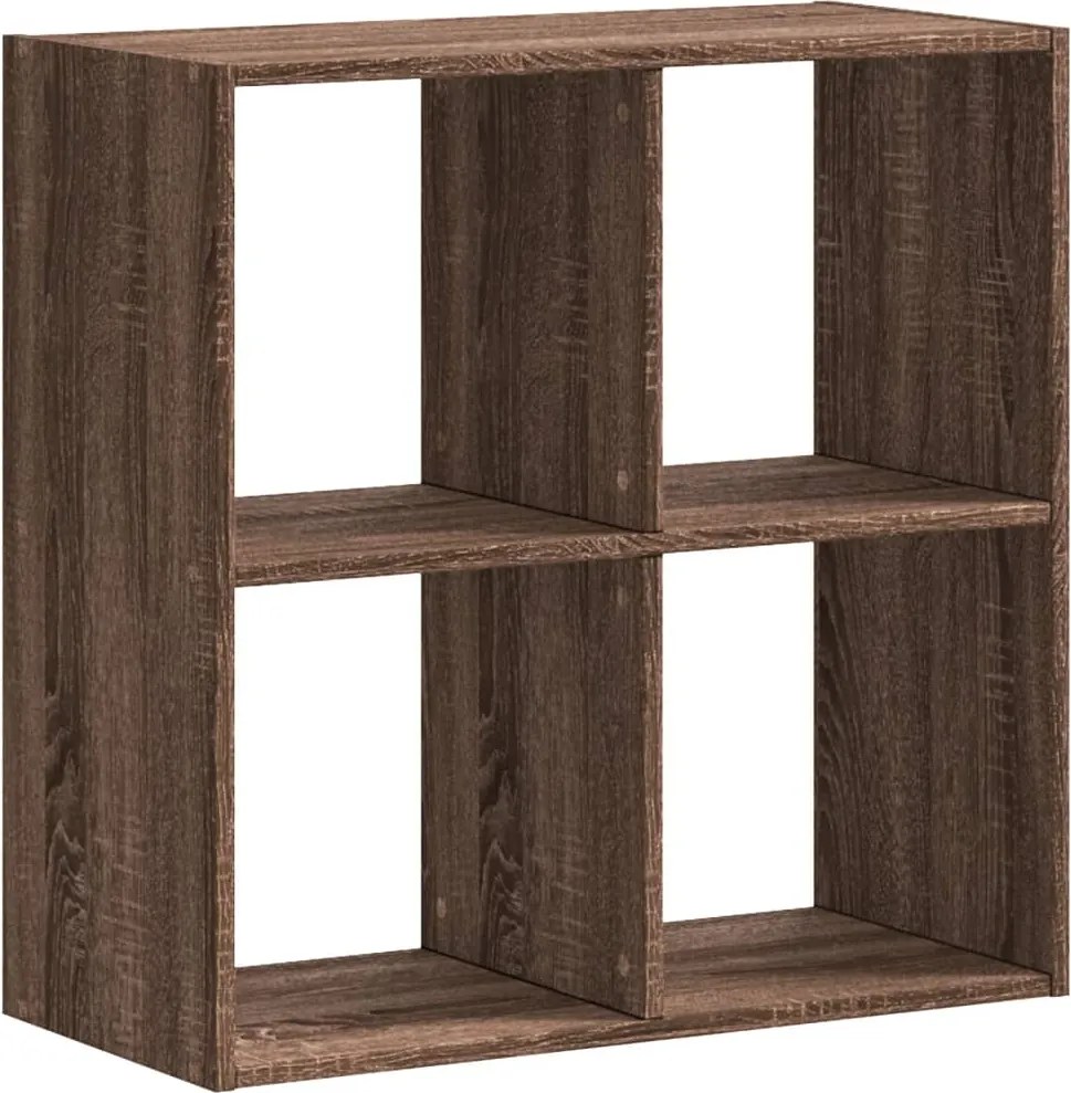 vidaXL füstös tölgy színű szerelt fa könyvespolc 68,5 x 32 x 68,5 cm