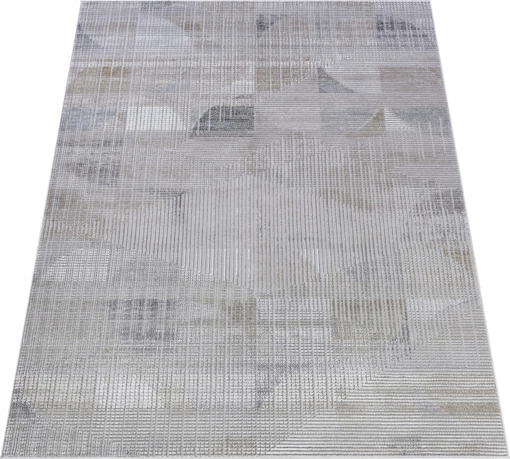 Komo Szőnyeg 140x200 Stílusos Modern fényes szürke bézs w08