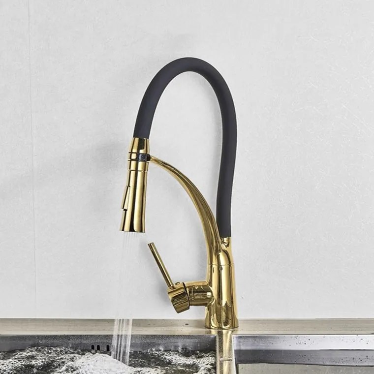 Konyhai csaptelep Rea GASPAR high BLACK / GOLD