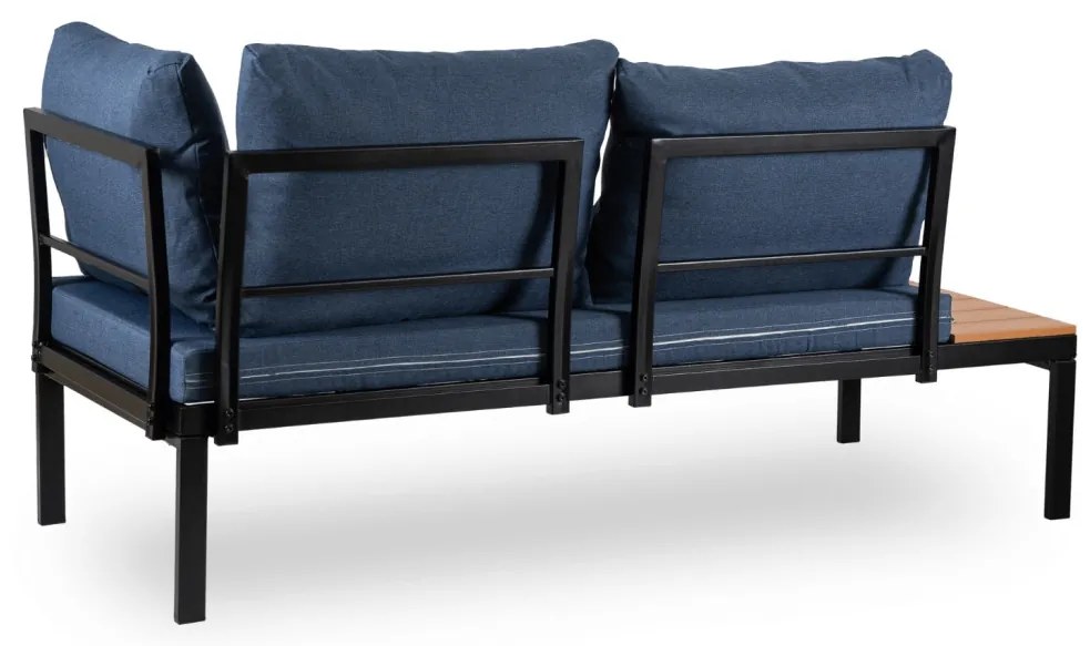 Kerti Ülőgarnitúra Sötétkék/Fekete Színben. NORMAN