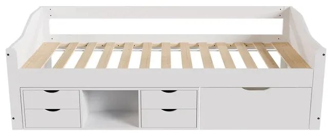 Juskys Nalu gyerekágy 90x200 cm tárolóhellyel - fehér