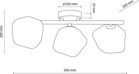 Brilagi - Felületre szerelhető csillár VULCANO 3xG9/8W/230V bronz/füstös bézs