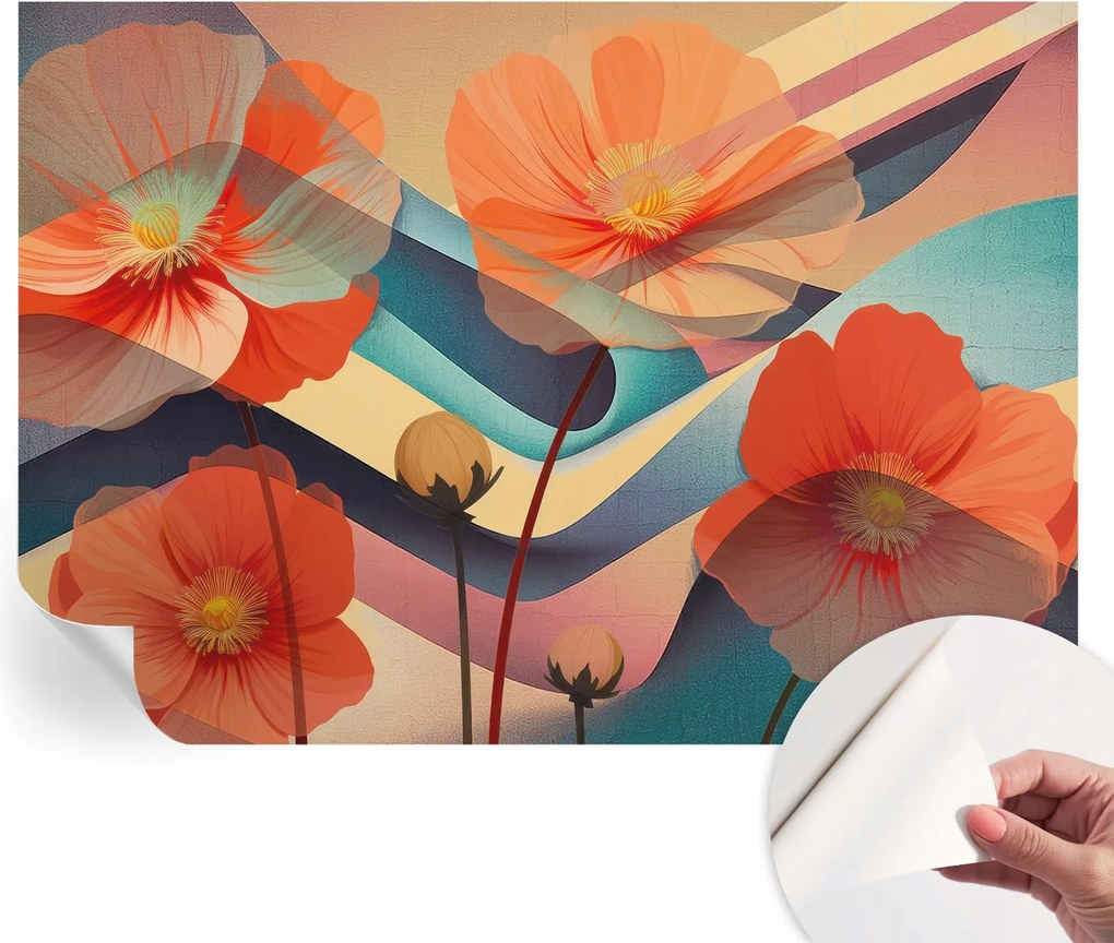 Design fali fotótapéta Öntapadós Az érzékek virágai 312x219 cm